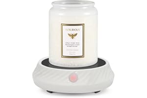 COPINPIN Candle Warmer with Timer Coffee Mug Heat Auto Off Function for Bedroom Study Living Room Kitchen Office White Ceramic Electric Wax Melt Warmer Fits Yankee Jar Scented Candle Safe Release of Scent
