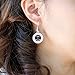 Inspired Silver - Scale Of Justice Charm Earrings for Women - Silver Circle Charm French Hook Drop Earrings with Cubic Zirconia Jewelry
