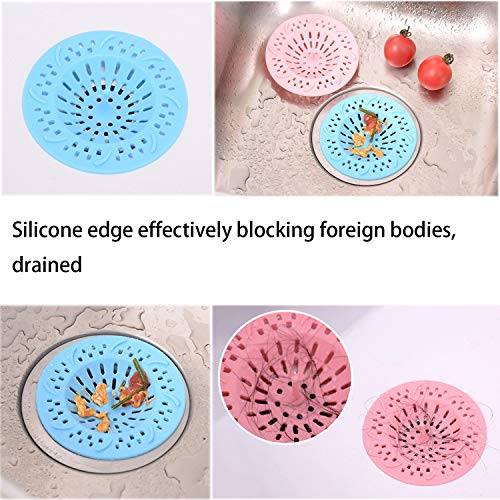 OkayCare Shower Drain Trap Covers Hair Catcher, Rubber Hair Stopper Sink Strainer Drain Cover Silicone Filter for Shower, Sink, Bathroom and Bath Tub (Yellow) - Thumbnail 4