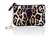 Victoria's Secret LEOPARD Mini Coin Purse Cosmetic / Makeup Bag Case Key