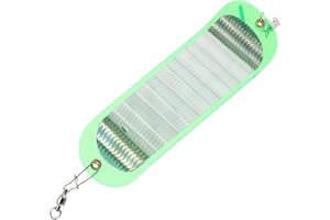 Mikikit Chrome Trolling Flashers High Visibility Reflective Fish Attractor for Trout Walleye Dodger Fishing Lure Tackle 8.07X
