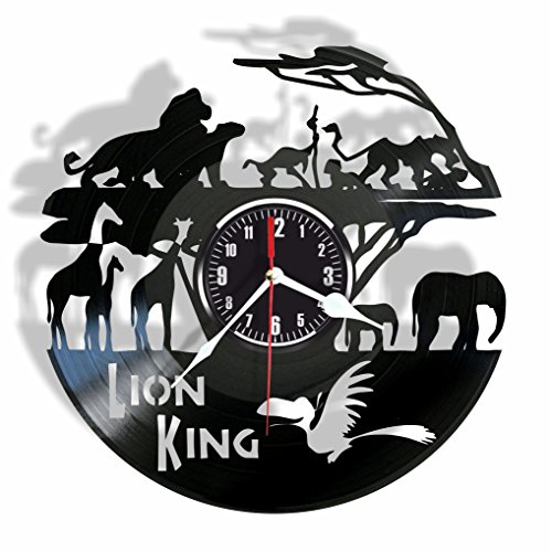 The Lion King vinyl wall clock- Modern room decor - Unique Handmade gift for friends and someone you love