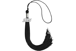 Endea Graduation Single Color Tassel with Silver Date Drop (Black, 2025)