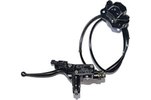 CNCMOTOK Rear Hand Hydraulic Disc Brake Master Cylinder Caliper Assembly with New Brake Pads for 50cc 70cc 90cc 110cc 125cc ATV Quad Taotao Sunl Roketa NST