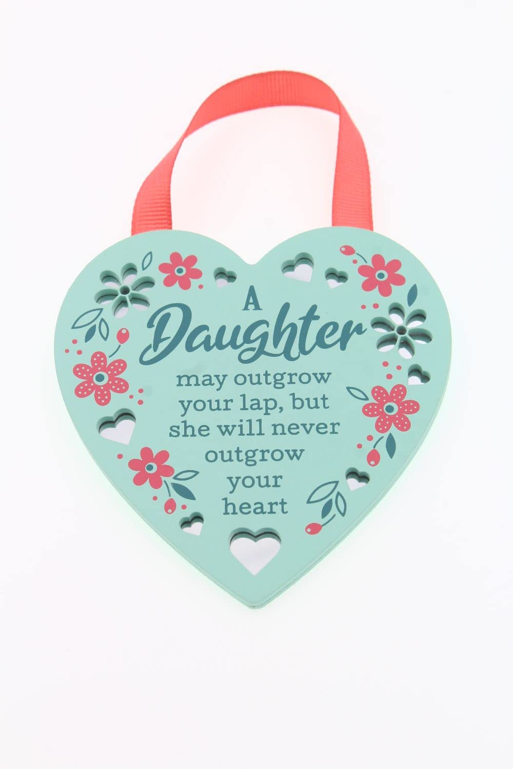 A Daughter Reflective Words Hanging Plaque with Ribbon Wooden Hanger Gift 00200040003