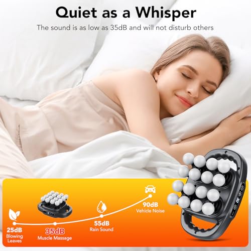 16 Head Massage Gun, 53KG Deep Tissue Massage with 30 Speeds & 3 Modes,35mm Amplitude, 3200mAh Rechargeable,LED Display,Compact Quiet Hand Muscle Massager Suitable for Home/Office/Workout Pain Relief