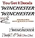 2 Winchester White Vinyl Sticker 9