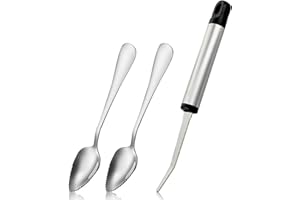 Grapefruit Spoon Serrated Knife Stainless Steel Fruit Knife Grapefruit Utensils Tool Dessert Spoon for Citrus Lemon Kiwi Melo