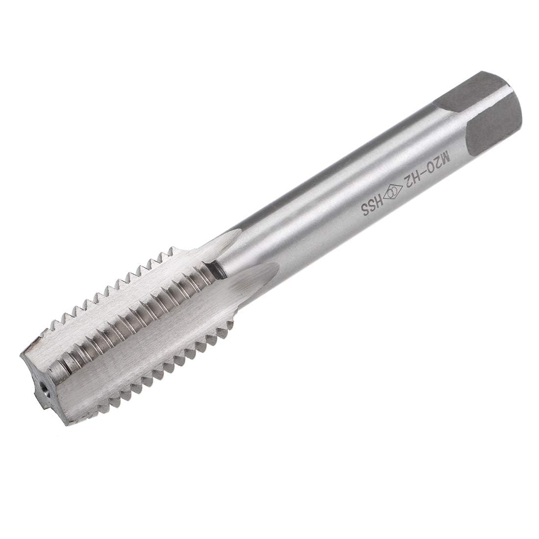 TA-VIGOR M20 x 2.5mm Metric Machine Tap, H2 High Speed Steel 4 Straight Flutes Screw Tapping Thread Tap, Threading Tapping Repair Tool