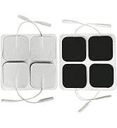 8 Pads of Easy@home 2"x 2" TENS Unit Reusable Self Stick Carbon Electrode Pad - Non Irritating