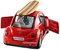 12 pcs in Box: 5" Volkswagen New Beetle with Surfboard 1:32 Scale (Black/Green/Red/Yellow)
