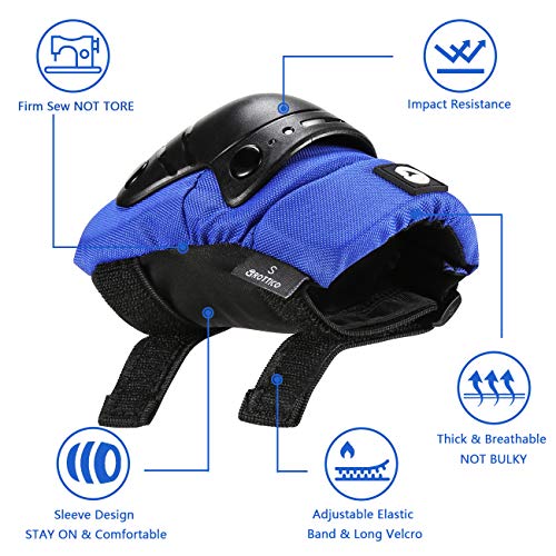 GROTTICO Toddler-Kids Knee-Elbow-Pads Wrist-Guards for Skate-Skateboard-Bike-Scooter-BMX - 3-8 Years Old Protective Gear Set