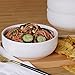 Lifver 20oz/6 inch Porcelain Soup/Cereal Bowls Set, Round & White, Set of 4