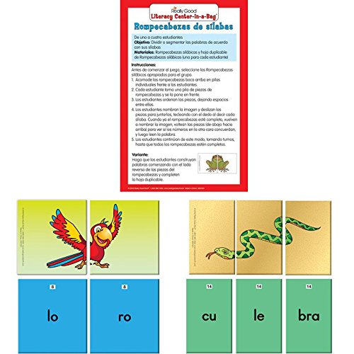 Really Good Stuff Spanish Syllable Puzzles (Rompecabezas De Silabas)