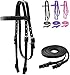 Tahoe Tack Plain Double Layer Nylon Headstall with Reins, Multiple Colors & Sizes Availablethumb 2