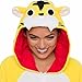 Silver Lilly Adult Pajamas - Plush One Piece Cosplay Tiger Animal Costume (XL)