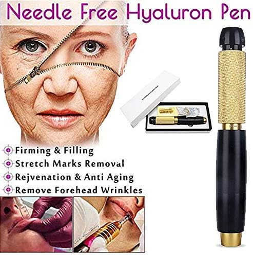 QIYE Hyaluronic Acid Syringe,Hyaluron Pen Mesotherapy Guns No Needle Injection Hyaluronic Serum Pen for Remove Wrinkle Skin Rejuvenation Skin Machine Beauty Device