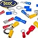 DEDC 480Pcs Insulated Electrical Automotive Wire Assortment Terminals Crimp Wiring Connectors Kit Butt Spade Case Set Color Assorted