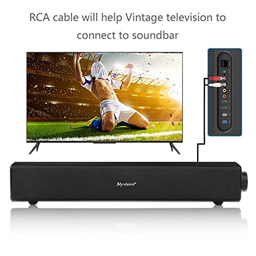 Sound Bar, 20W Soundbar Wired and Wireless Bluetooth Audio Stereo