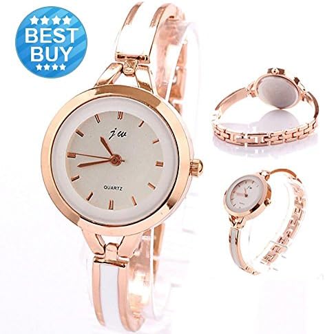 SunShine Day Relojes Freeshipping 2015 New Fashion Casual Luxury Brand Bracelet Watch White Rose Golden Women Dress Watches Relogio Feminino