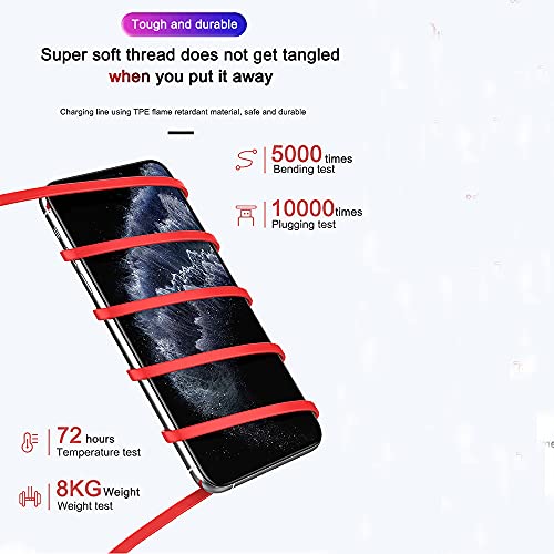 Hasskii 3 in 1Retractable Charger Cable, Multifunctional USB Charging Cable, Universal Charger Cord Adapter with Phone/Type C/Micro USB Connector Compatible for Cell Phone Tablets and More（2 Pack）