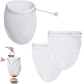 3 Pcs Ultra Fine Mesh Strainer Bags, Cheesecloth Strainer with Handle, Reusable Food Filter Bags Nut Milk Bag for Straining N
