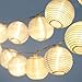 White Lanterns String Lights - 24 Indoor Outdoor Mini Nylon LED String Lights Extra Long 16ft With Remote Control - Extendable - Connect up to 3 Sets - Bonus Hanging Hooks
