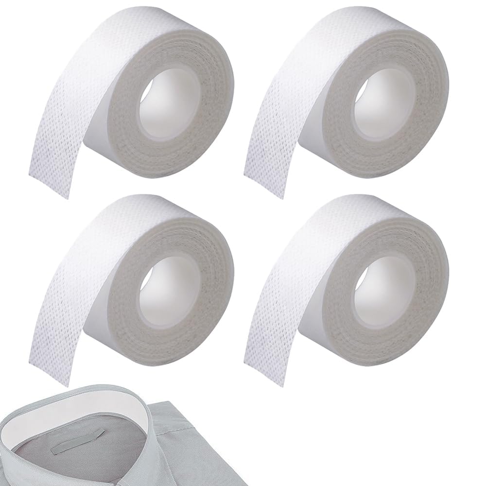 4 Rolls Disposable Collar Protector Sweat Pads 3M Collar Protectors for Men Shirts Disposable Shirt Neck Liner for Men and Women Collar Shirt Invisible Neck Liner Hat