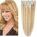 Dark Auburn Clip in Hair Extensions Full Head, Re4U 14