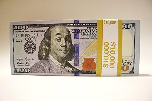 PREMIUM PROP MONEY 10 THOUSAND DOLLARS New Style Copy 100s DOUBLE SIDED PLAY MONEY, PROP MONEY, MOVIE MONEY, TRAINING MONEY, PRANK MONEY