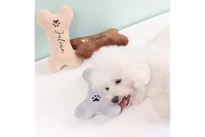 Personalized Dog Bone Pillow with Custom Name, Soft Plush Pet Cushion, Cozy Pet Pillow for Small Medium Dogs, Decorative Pet 