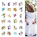 John & Judy 24 Unicorn Temporary Tattoos for Girls | Individually Wrapped Metallic Tattoos | for Unicorn Party Supplies | Goody Bags and Games | Party Favors and Princess Birthdays