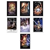 Star Wars: Episode I, II, III, IV, V, VI & VII - Movie Poster Set (7 Individual Full Size Movie Posters) (Size: 24
