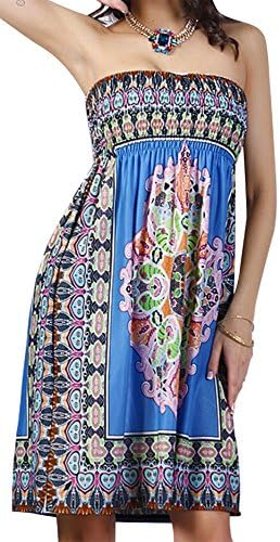 EasyMy Boho Vintage Floral Beach Dress Swimwear Cover Ups