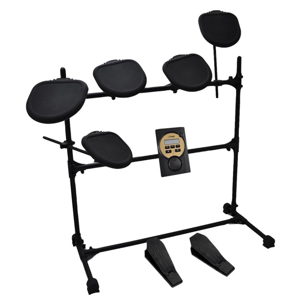 Pyle PED041 7 Piece Electric Drum Set with 5 Pads and 2