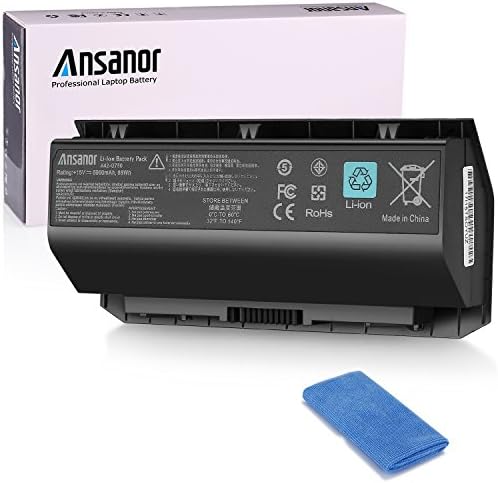 Ansanor A42-G750 Battery for Asus G750 G750J G750JW G750JX G750JZ G750JH G750JM G750JS G750Y47JX-BL [15V 5900mAh/88Wh] - 13 Months warranty