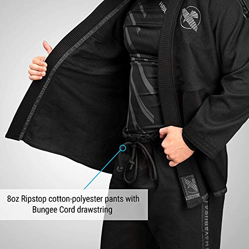 Hayabusa Lightweight Jiu Jitsu Gi - Black, A3 Hayabusa Lightweight Jiu Jitsu Gi - Black, A3