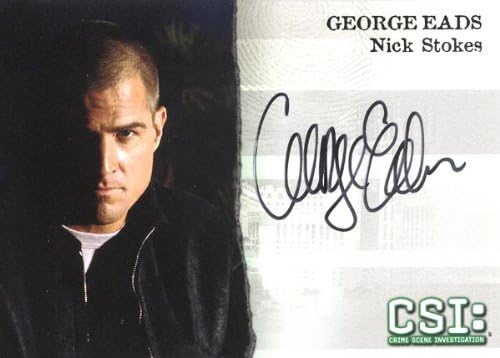 CSI: Crime Scene Investigation Series 3 - George Eads "Nick Stokes" Autograph Card A4