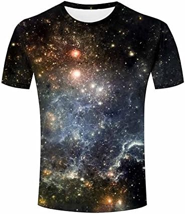 Mens O Neck Galaxy Star/universe/Nature/Chinese Ink Painting 3D Printed Short Sleeve Summer Casual Graphic T-shirts 3XL
