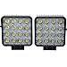 KAWELL 2 Pack 48W LED Spot Lights 4.3 Inches Square Offroad Driving Work Lamp Auxiliary Fog Lights for Tractor Marine Jeep Cabin Boat Truck Car