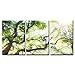 wall26 Canvas Print Wall Art Set Sunlight Shines Over Green Tree Canopy Nature Wilderness Photography Realism Rustic Scenic Colorful Multicolor for Living Room, Bedroom, Office - 24