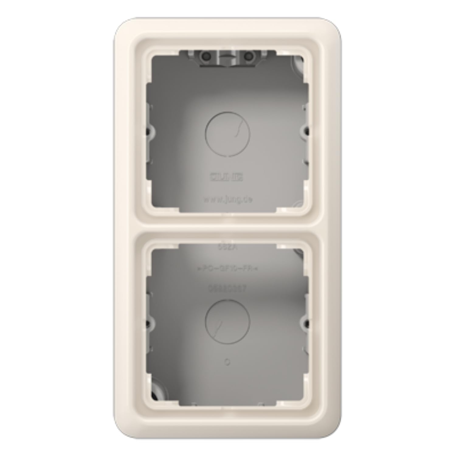Jung CD582AW Surface-Mounted Socket Cover with Frame for 2 Sockets