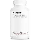 Supersmart - VeinoMax (Advanced Complex) - with Diosmin, Hesperidin, Horse Chestnut, Vitexin - Veins Supplement | Non-GMO & Gluten Free - 180 Vegetarian Capsules