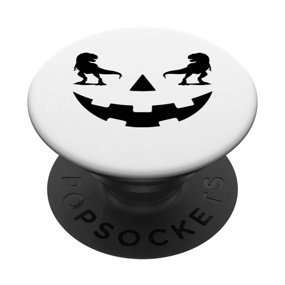 Vintage Pumpkin Face Jackolantern Jack O Lantern Dinosaur PopSockets Swappable PopGrip