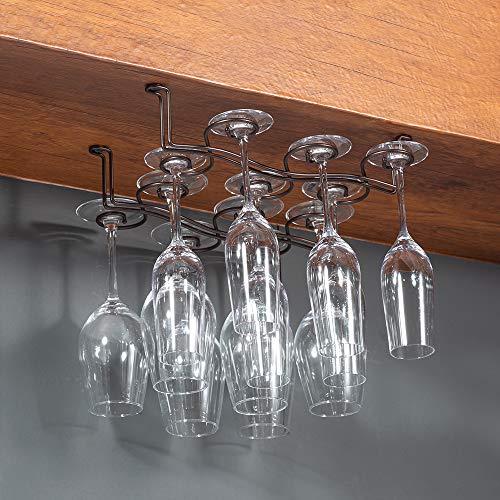 Wine Glasses Rack Under Set of 2 ,BOOKZON Wine Glass Racks