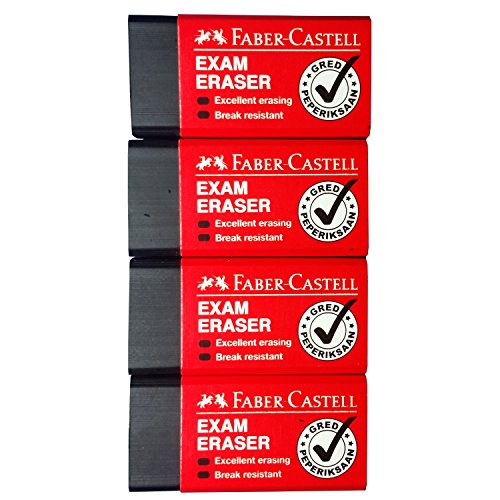 FaberCastell Pencil Eraser Exam Grade, Soft, Clean,Break Resistant