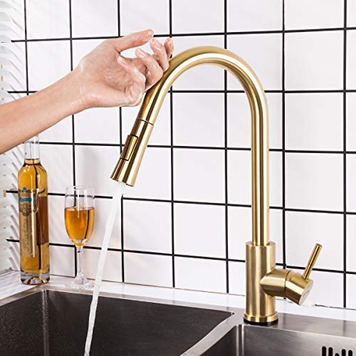 GAPPO Touch Kitchen Faucet with Pull Down Sprayer, Single Handle Smart Kitchen Sink Faucets with