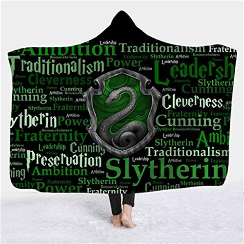 3D Printed Hooded Blanket Anime Soft Fluffy Blankets for Adults Sherpa Fleece Winter Throw Blanket Hoodie Blanket Travel Cloak,Adult 150 x 200 cm,Harry Potter 02