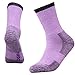 YUEDGE 5 Pack Women's Moisture Wicking Performance Padded Cotton Cushioned Crew Socks Sports Outdoor Athletic Walking Hiking Socks(Large)