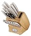 Chicago Cutlery 18-Piece Insignia Steel Knife Set with Block and In-Block Sharpener